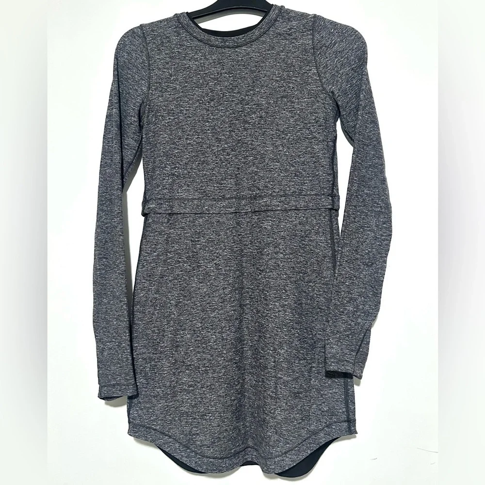 Ivivva Long Sleeve Heather Gray Dress Girls Size 12